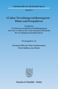 35 Jahre Verwaltungsverfahrensgesetz – Bilanz und Perspektiven