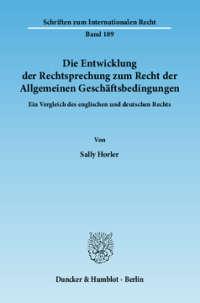 Die Entwicklung der Rechtsprechung zum Recht der Allgemeinen Geschäftsbedingungen