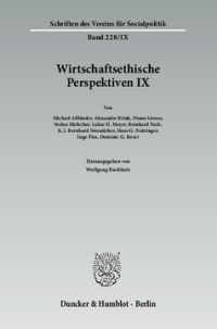 Wirtschaftsethische Perspektiven IX