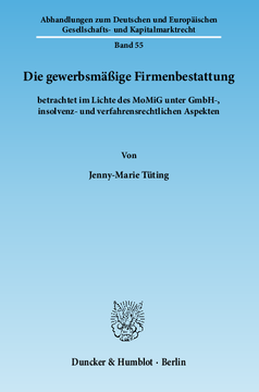 Die gewerbsmäßige Firmenbestattung Die gewerbsmäßige Firmenbestattung