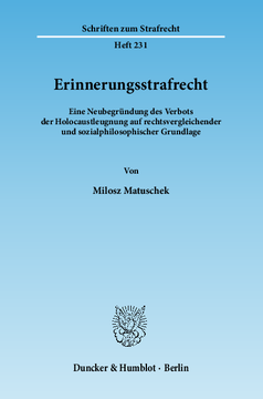 Erinnerungsstrafrecht Erinnerungsstrafrecht