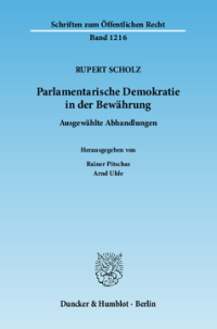 Parlamentarische Demokratie in der Bewährung