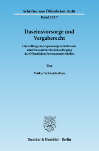 Daseinsvorsorge und Vergaberecht
