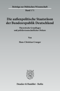 Die außenpolitische Staatsräson der Bundesrepublik Deutschland