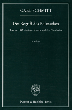 Der Begriff des Politischen Der Begriff des Politischen