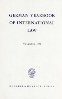 German Yearbook of International Law / Jahrbuch für Internationales Recht
