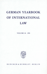 German Yearbook of International Law / Jahrbuch für Internationales Recht