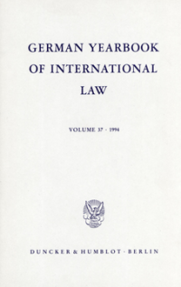 German Yearbook of International Law / Jahrbuch für Internationales Recht