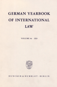 German Yearbook of International Law / Jahrbuch für Internationales Recht