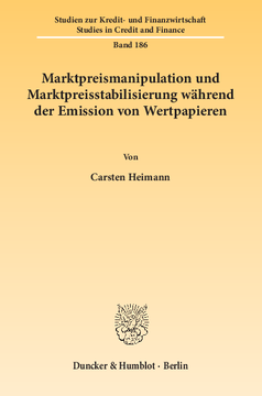 Marktpreismanipulation und Marktpreisstabilisierung während der Emission von Wertpapieren