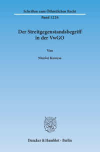 Der Streitgegenstandsbegriff in der VwGO