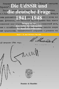 Die UdSSR und die deutsche Frage 1941–1948