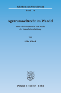 Agrarumweltrecht im Wandel