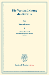 Die Verstaatlichung des Kredits