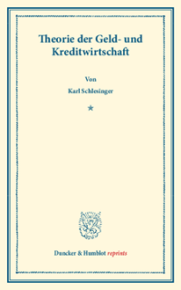 Theorie der Geld- und Kreditwirtschaft