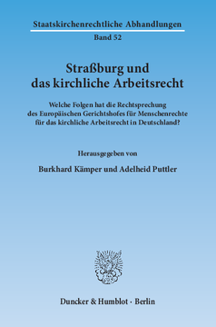 Straßburg und das kirchliche Arbeitsrecht