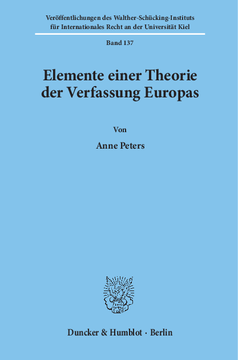 Elemente einer Theorie der Verfassung Europas Elemente einer Theorie der Verfassung Europas