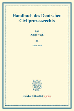 Handbuch des Deutschen Civilprozessrechts