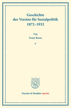 Geschichte des Vereins für Sozialpolitik 1872–1932