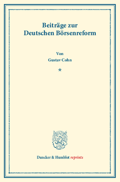 Beiträge zur Deutschen Börsenreform