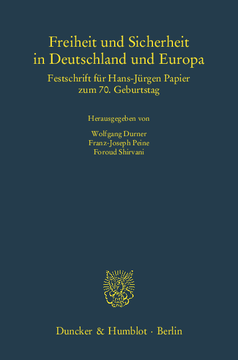 Freiheit und Sicherheit in Deutschland und Europa Freiheit und Sicherheit in Deutschland und Europa