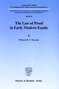 The Law of Proof in Early Modern Equity