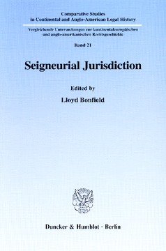 Seigneurial Jurisdiction Seigneurial Jurisdiction