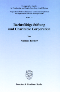 Rechtsfähige Stiftung und Charitable Corporation