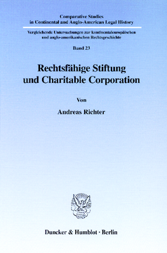 Rechtsfähige Stiftung und Charitable Corporation Rechtsfähige Stiftung und Charitable Corporation