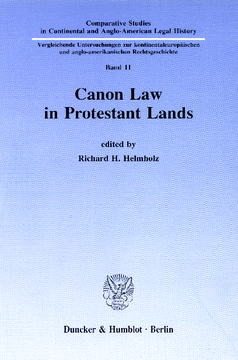 Canon Law in Protestant Lands