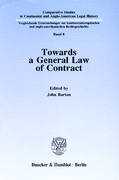 Towards a General Law of Contract Towards a General Law of Contract