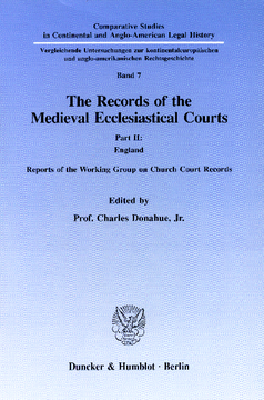 The Records of the Medieval Ecclesiastical Courts