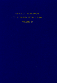 German Yearbook of International Law / Jahrbuch für Internationales Recht