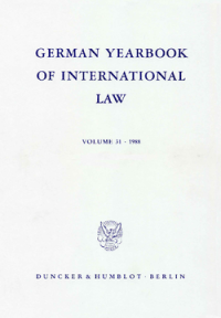 German Yearbook of International Law / Jahrbuch für Internationales Recht
