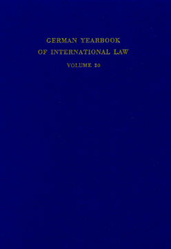 German Yearbook of International Law / Jahrbuch für Internationales Recht German Yearbook of International Law / Jahrbuch für Internationales Recht