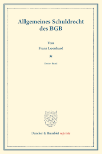 Allgemeines Schuldrecht des BGB