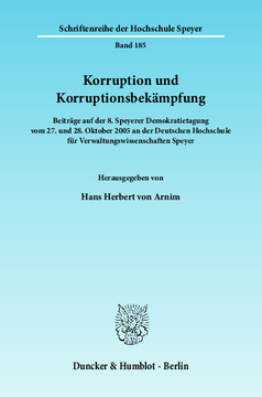 Korruption und Korruptionsbekämpfung