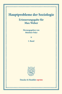 Hauptprobleme der Soziologie