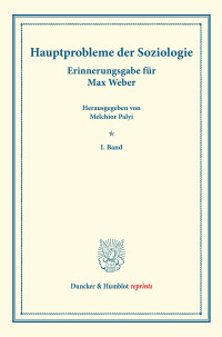 Hauptprobleme der Soziologie