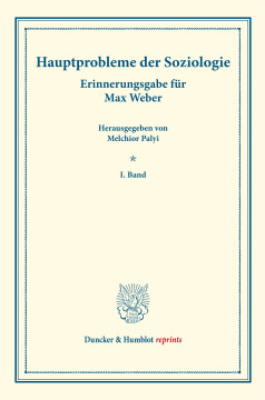 Hauptprobleme der Soziologie Hauptprobleme der Soziologie
