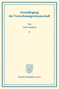 Grundlegung der Verrechnungswissenschaft