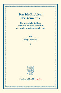 Das Ich-Problem der Romantik