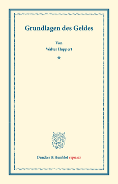 Grundlagen des Geldes Grundlagen des Geldes