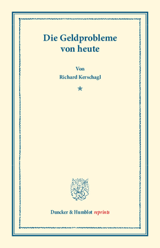 Die Geldprobleme von heute Die Geldprobleme von heute