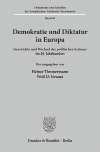 Demokratie und Diktatur in Europa