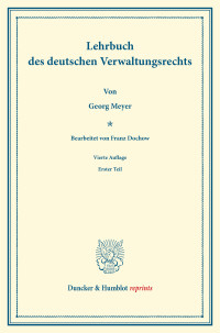 Lehrbuch des deutschen Verwaltungsrechts