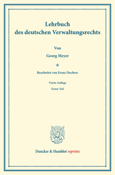 Lehrbuch des deutschen Verwaltungsrechts