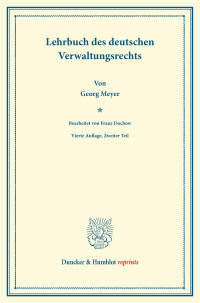 Lehrbuch des deutschen Verwaltungsrechts
