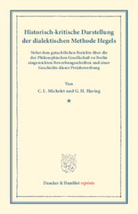 Historisch-kritische Darstellung der dialektischen Methode Hegels