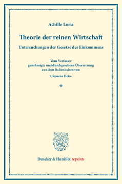 Theorie der reinen Wirtschaft Theorie der reinen Wirtschaft